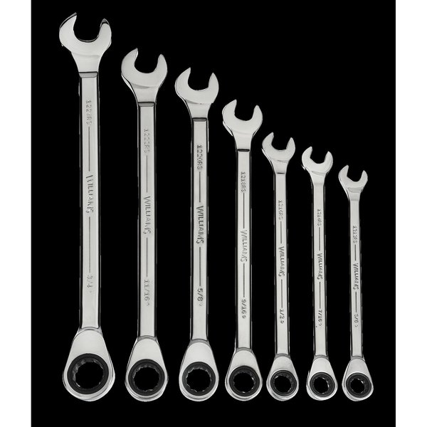 Williams Ratchet Combo Wrench, 12, 7/16 in.