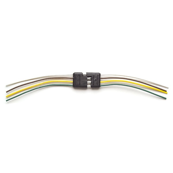 Connector, Flat, Male, 4-Pole, 16 Gauge