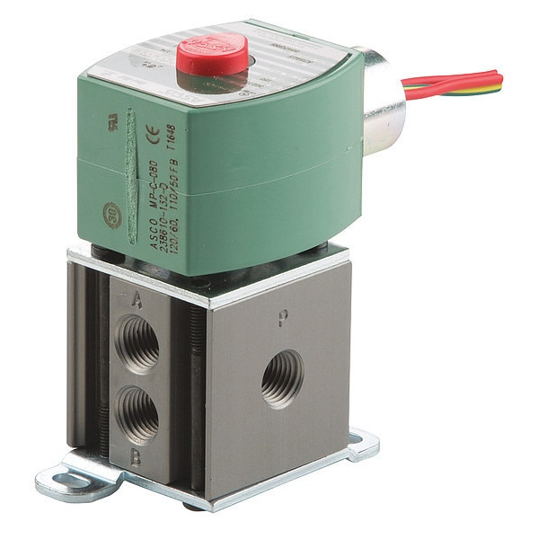 120V AC Aluminum Solenoid Valve, 1/4 in Pipe Size