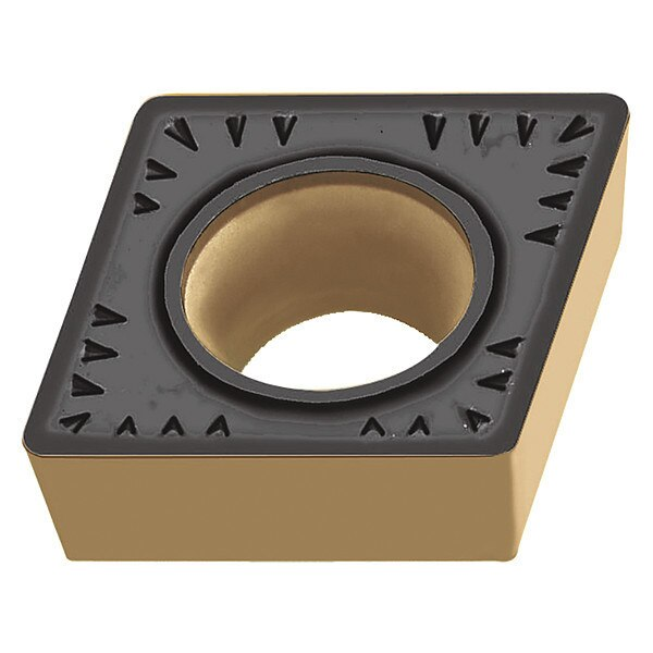 Diamond Turning Insert, Diamond, 3/8 in, CCMT, 80  Degrees, 1/32 in, Carbide