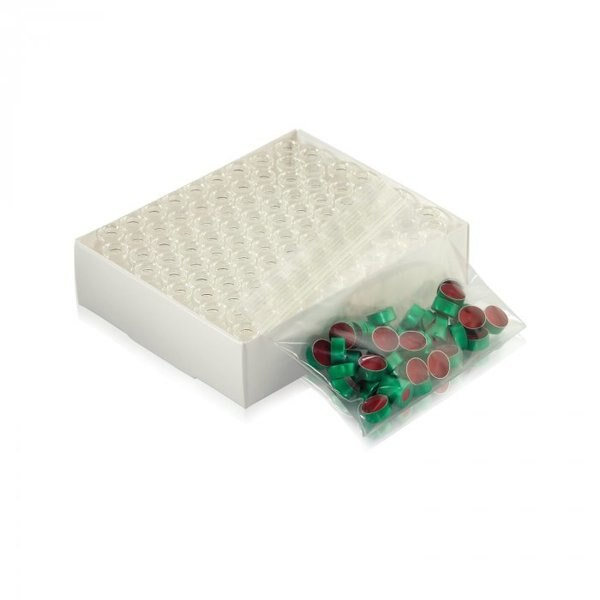 Autosampler Vial, Green Alum Seal, PK100