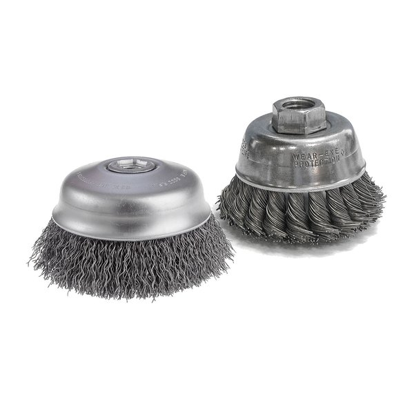 Cup Brush, Carbon, 5/8-11In AH, 2-3/4In