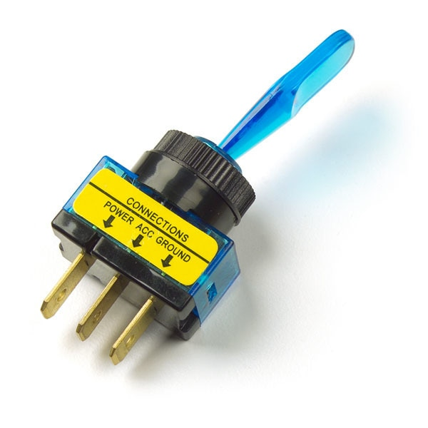 Toggle Switch, On/Off, Glow, Blue, 20A