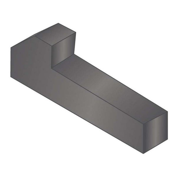 Tapered Gib Head Machine Key, Tapered Gib End, Carbon Steel, Plain, 1-1/2 in L, 5/16 in Sq