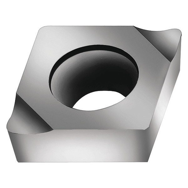 Diamond Turning Insert, Diamond, 7/32 in, CPGT, 80  Degrees, 1/64 in, Carbide