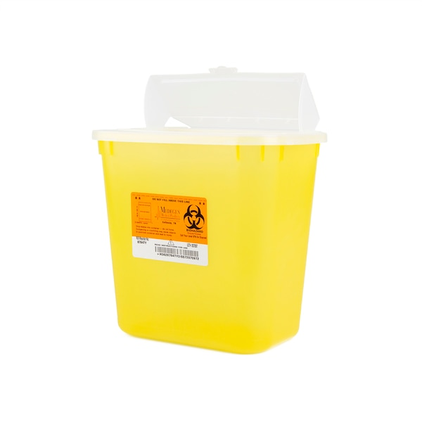Sharps Container, 2 gal., Yellow, PK23