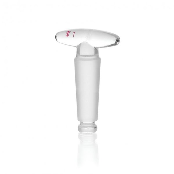 Straight Bore Stopcock Plug, Clear, 2 Sz