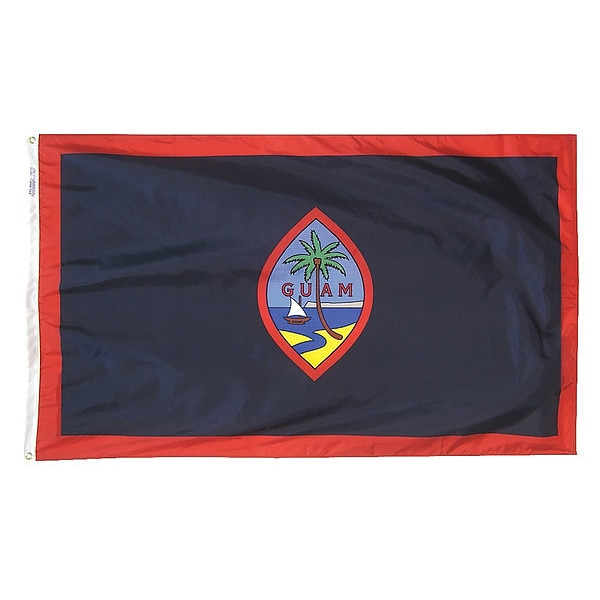 Country Flag, Seal of Guam, 4 ft. H