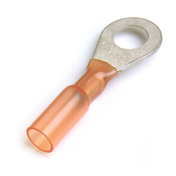 22-18 AWG Heat Shrink Ring Terminal #6 Stud PK