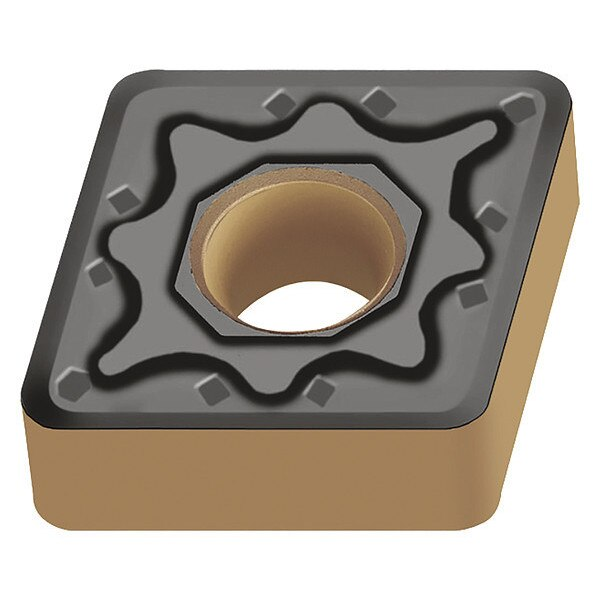 Diamond Turning Insert, Diamond, 1/2 in, CNMG, 80  Degrees, 1/32 in, Carbide