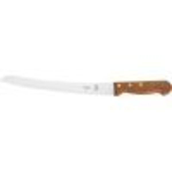 Curved Bread Knife, Wavy Edge, Rosewd, 10
