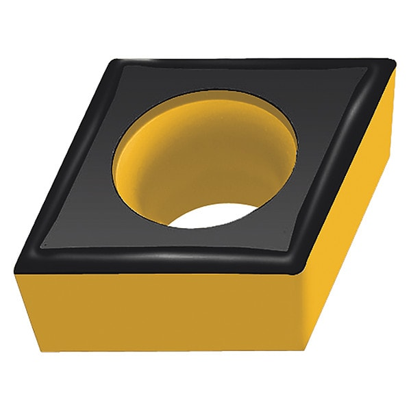 Diamond Turning Insert, Diamond, 1/4 in, CCGT, 80  Degrees, 1/64 in, Carbide