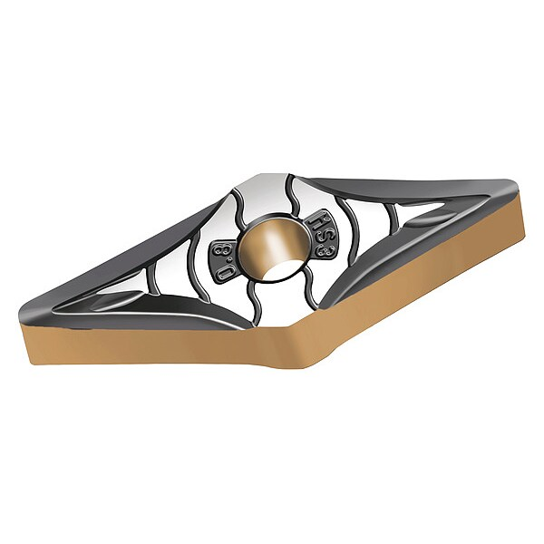 Diamond Turning Insert, Diamond, 3/8 in, VNMG, 35  Degrees, 1/64 in, Carbide