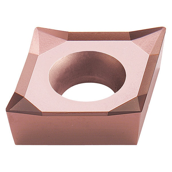 Diamond Turning Insert, Diamond, 1/4 in, CCGT, 80  Degrees, 0.0080 in, Carbide
