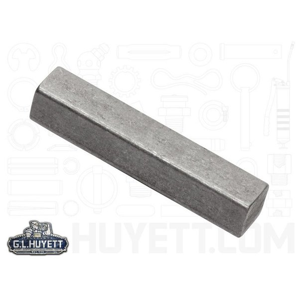 Undersized Machine Key, Square End, Steel, Plain, 1.85 in L, 3/8 in Sq
