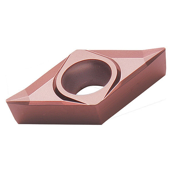 Diamond Turning Insert, Diamond, 1/4 in, DCGT, 55  Degrees, 0.0080 in, Carbide