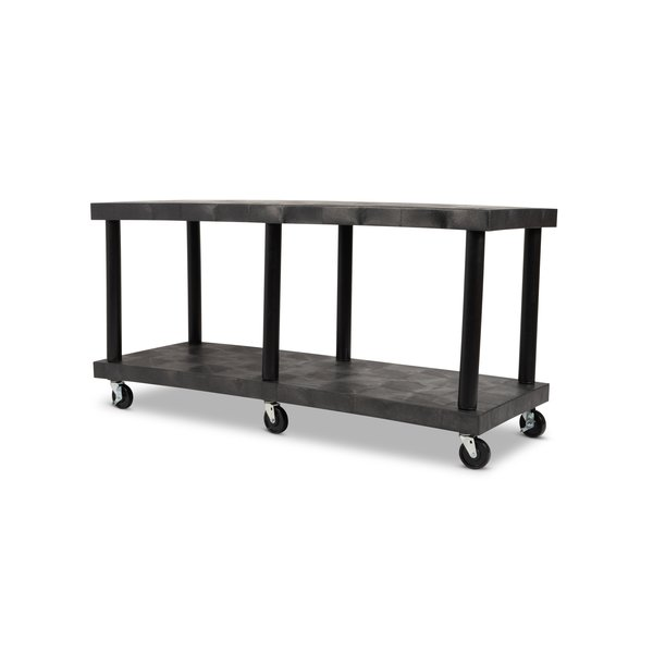 Recycled HDPE Modular-Kart, 2 Shelves, 900 lb