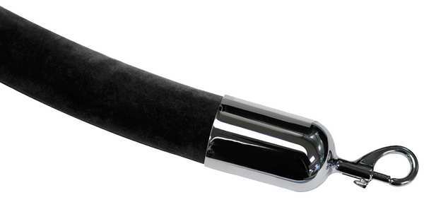 Black Velour Rope, 1-1/2 In x 6 ft, Black