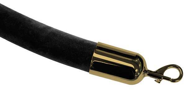Black Velour Rope, 6 ft, Black