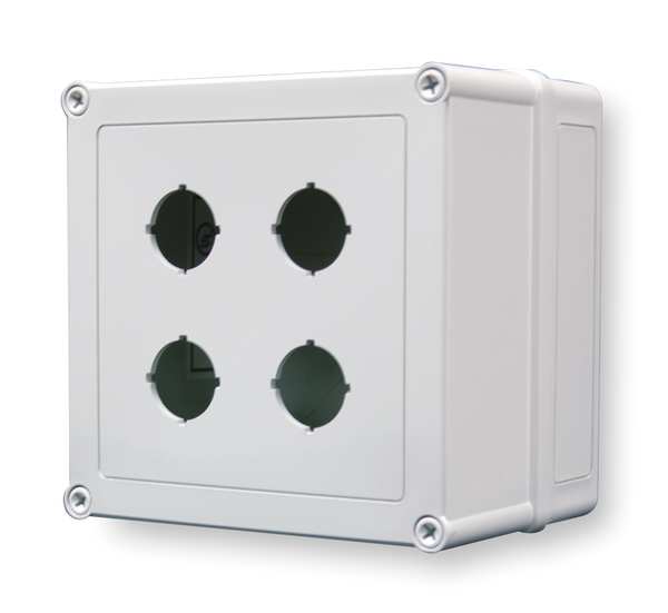 Pushbutton Enclosure, 30mm, 4 Hole, Plastic
