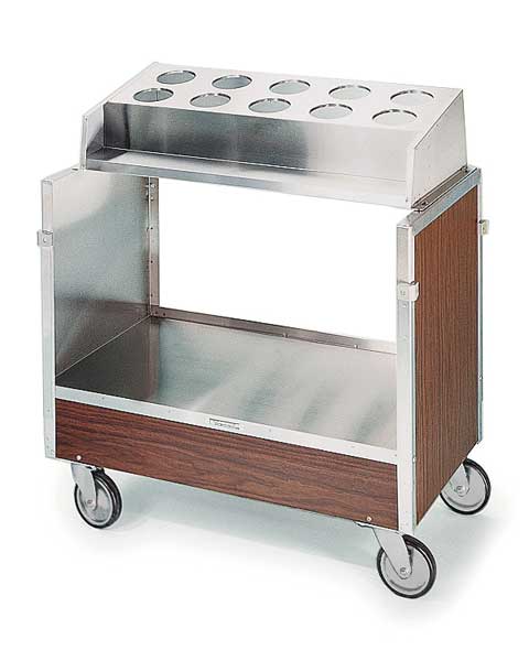 Stainless Steel w/Laminate Tray N Silver Cart;(120) 16
