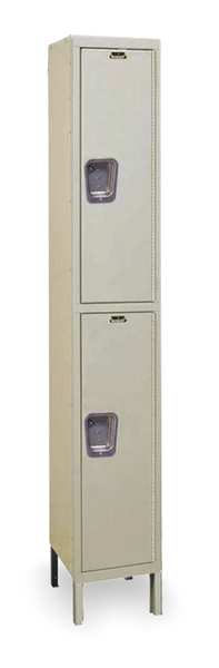 Wardrobe Locker, 15 in W, 15 in D, 78 in H, (1) Wide, (2) Openings, Tan