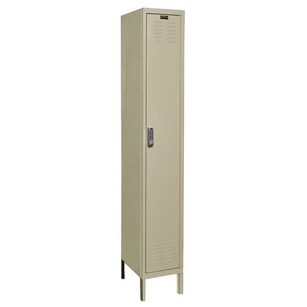 Wardrobe Locker, 12 in W, 12 in D, 78 in H, (1) Tier, (1) Wide, Tan