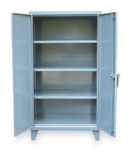 12 ga. Steel Storage Cabinet, 60 in W, 66 in H, Stationary