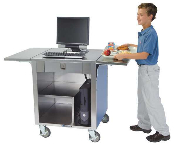 Cashier Stand, Mobil, Stainless, 51x26x35