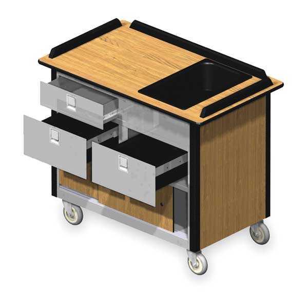 Hydration Cart, Mobil, Stainless, 45x26x38