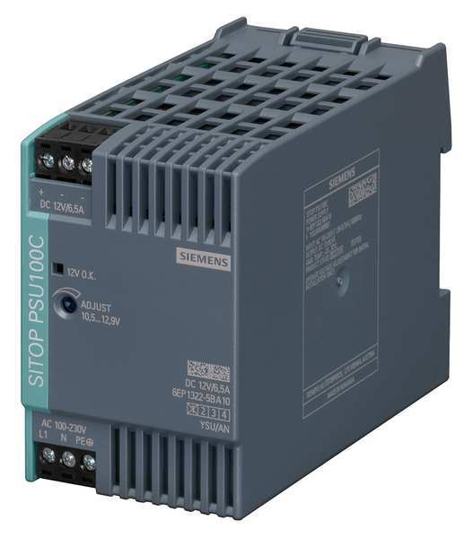 DC Power Supply, 12VDC, 6.5A, 50/60Hz