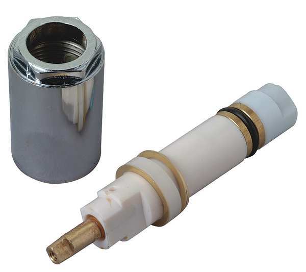 Tub And Shower, Tub/Shower Stem, Brass, Chrome and White