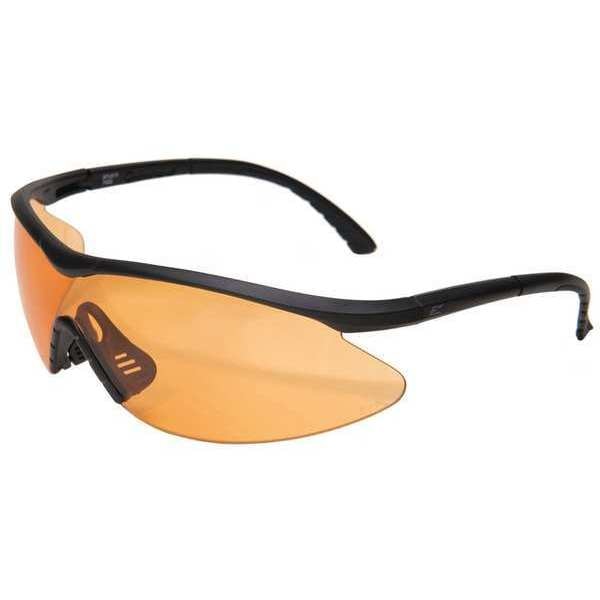 Safety Glasses, Wraparound Tiger's Eye Polycarbonate Lens, Anti-Fog, Scratch-Resistant