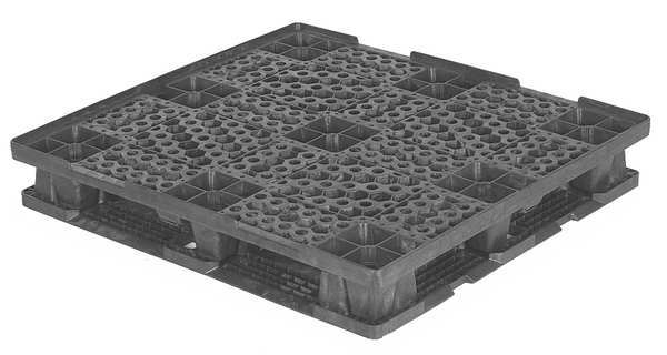 Recycled High Density Polyethylene Pallet, 48 3/4 in L, 45 3/4 in W, 7 1/2 in H