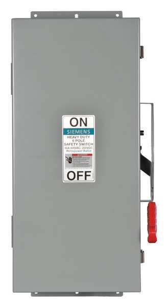 Nonfusible Safety Switch, Heavy Duty, 600V AC, 3PST, 60 A, NEMA 12, 3R, 4X