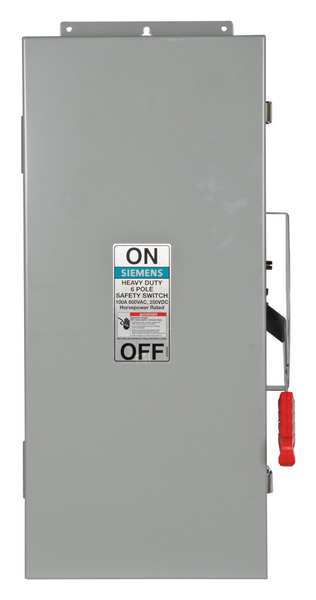 Nonfusible Safety Switch, Heavy Duty, 600V AC, 3PST, 100 A, NEMA 12, 3R, 4X