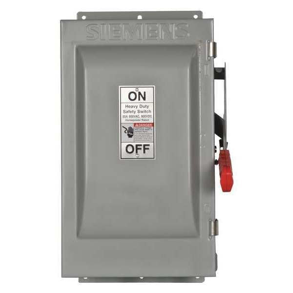 Nonfusible Safety Switch, Heavy Duty, 600V AC, 3PST, 60 A, NEMA 3R