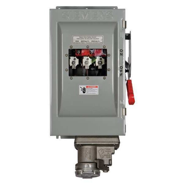 Nonfusible Safety Switch, Heavy Duty, 600V AC, 3PST, 60 A, NEMA 3R