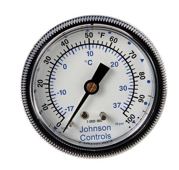 Pneumatic Temperature Indicator, 1/8 in NPT, 3 to 15 psi