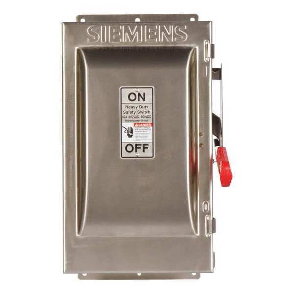 Nonfusible Safety Switch, Heavy Duty, 600V AC, 2PST, 60 A, NEMA 3R