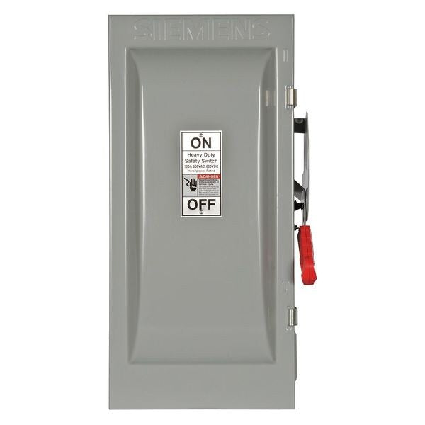 Nonfusible Safety Switch, Heavy Duty, 600V AC, 2PST, 100 A, NEMA 3R