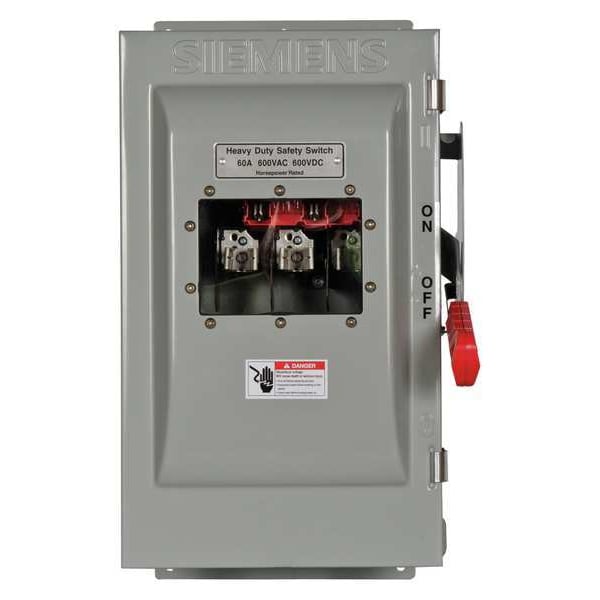 Nonfusible Safety Switch, Heavy Duty, 600V AC, 3PST, 60 A, NEMA 3R