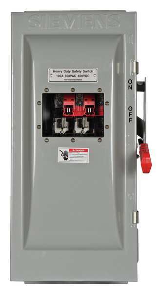 Nonfusible Safety Switch, Heavy Duty, 600V AC, 3PST, 100 A, NEMA 3R