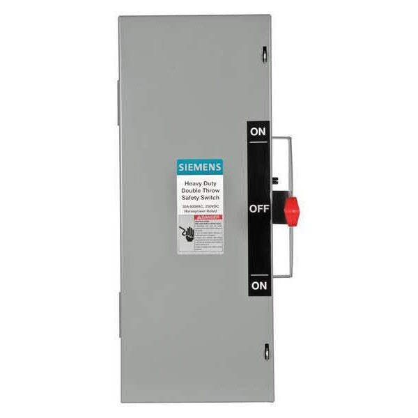 Nonfusible Safety Switch, Heavy Duty, 600V AC, 3PST, 30 A, NEMA 1