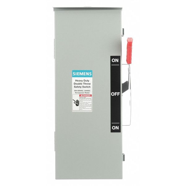 Nonfusible Safety Switch, Heavy Duty, 600V AC, 3PST, 30 A, NEMA 3R