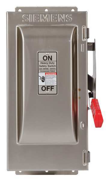 Fusible Safety Switch, Heavy Duty, 240V AC, 3PST, 30 A, NEMA 4X