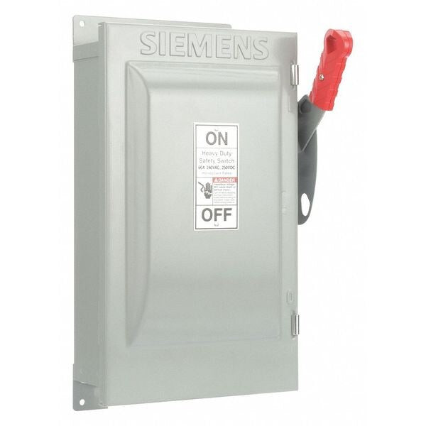 Fusible Safety Switch, Heavy Duty, 240V AC, 2PST, 60 A, NEMA 12