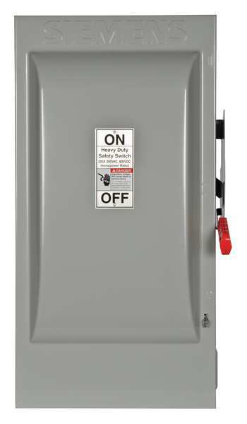 Fusible Safety Switch, Heavy Duty, 600V AC, 3PST, 200 A, NEMA 1