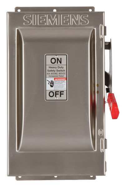 Nonfusible Safety Switch, Heavy Duty, 600V AC, 3PST, 60 A, NEMA 4X