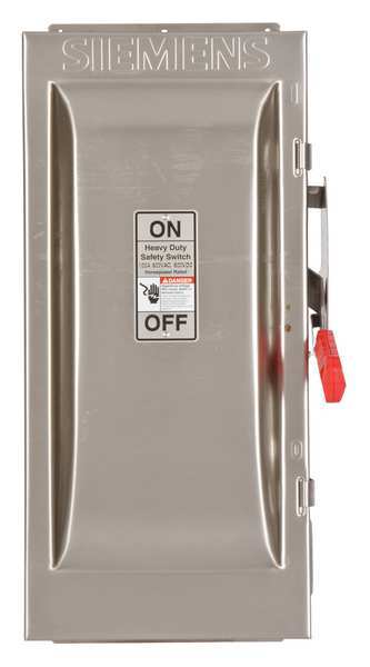 Nonfusible Safety Switch, Heavy Duty, 600V AC, 3PST, 100 A, NEMA 3R